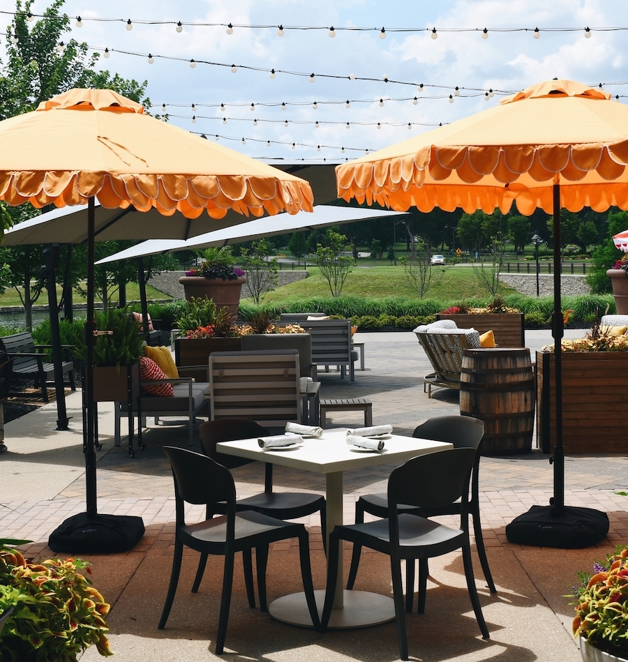 The patio at Verbena in Prairie Village, Kansas